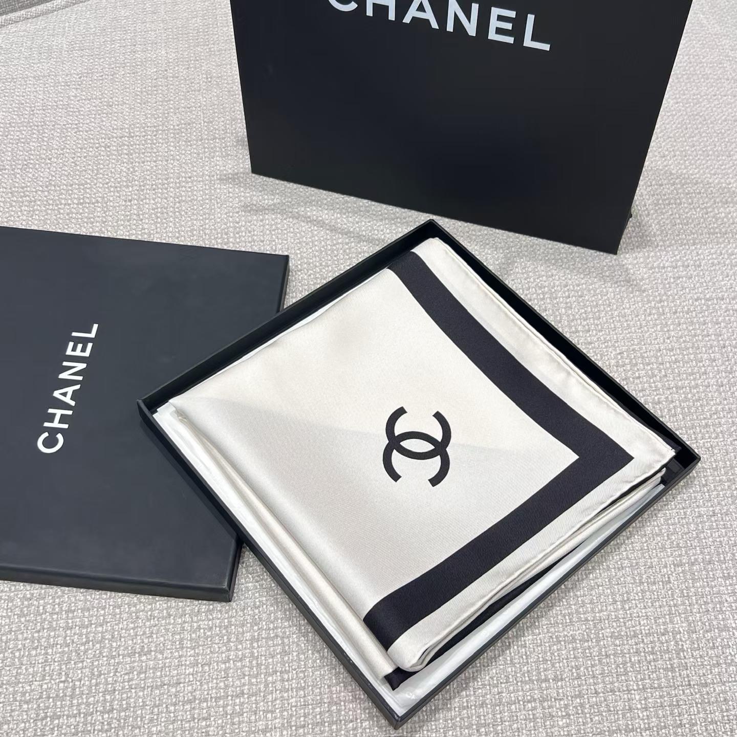 Chanel Square silk scarf view 8