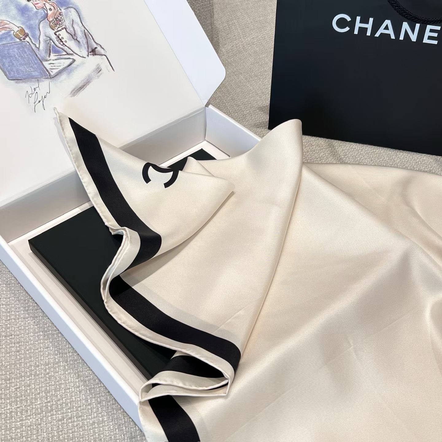 Chanel Square silk scarf view 3