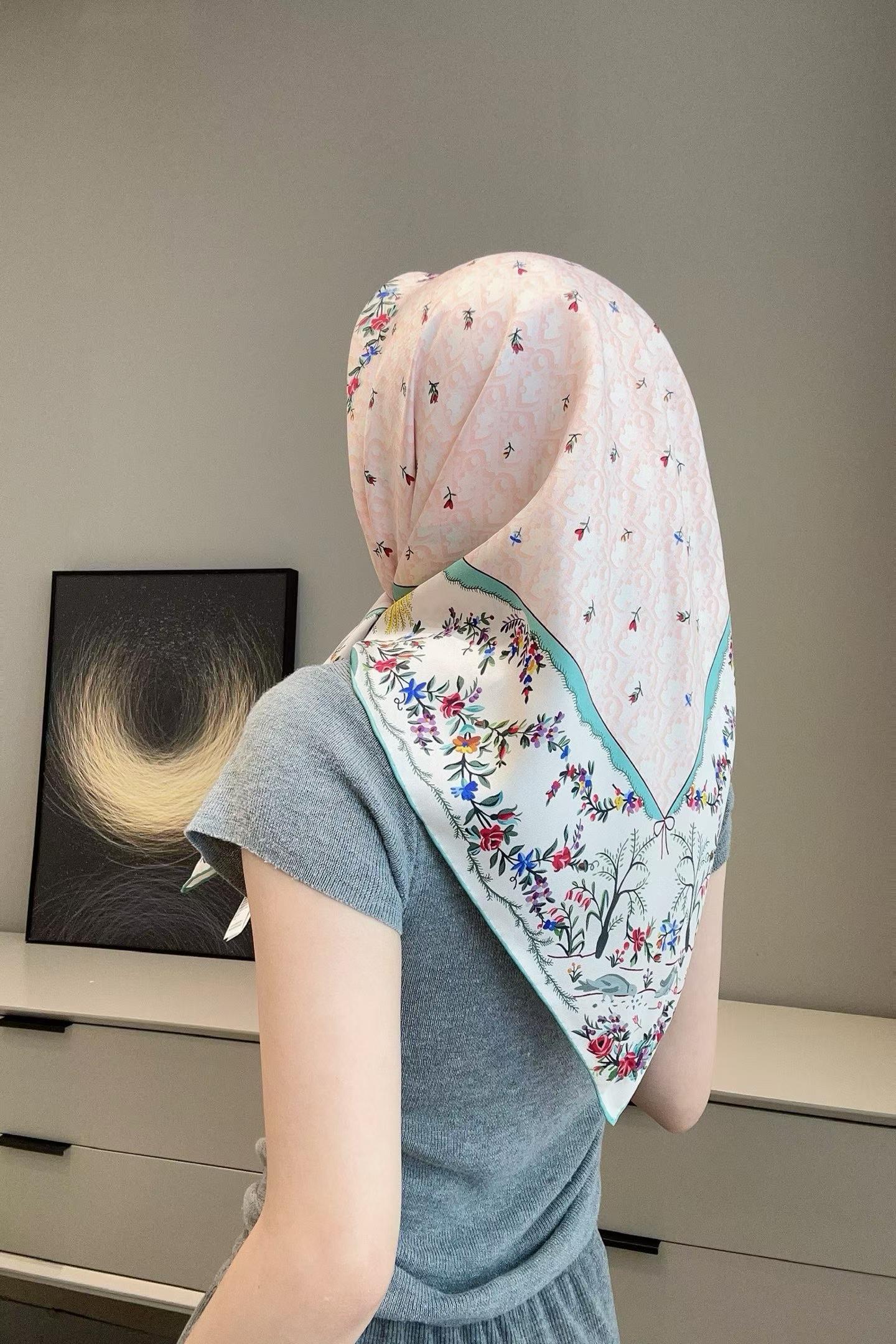 Dior Square silk scarf view 10