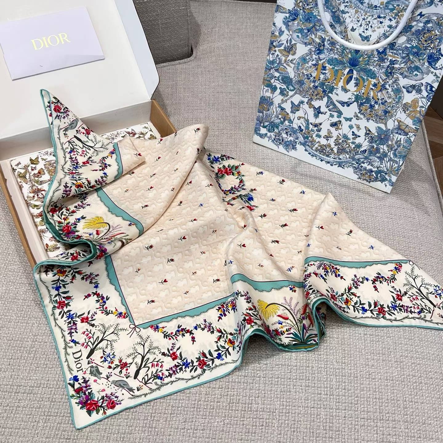 Dior Square silk scarf view 8