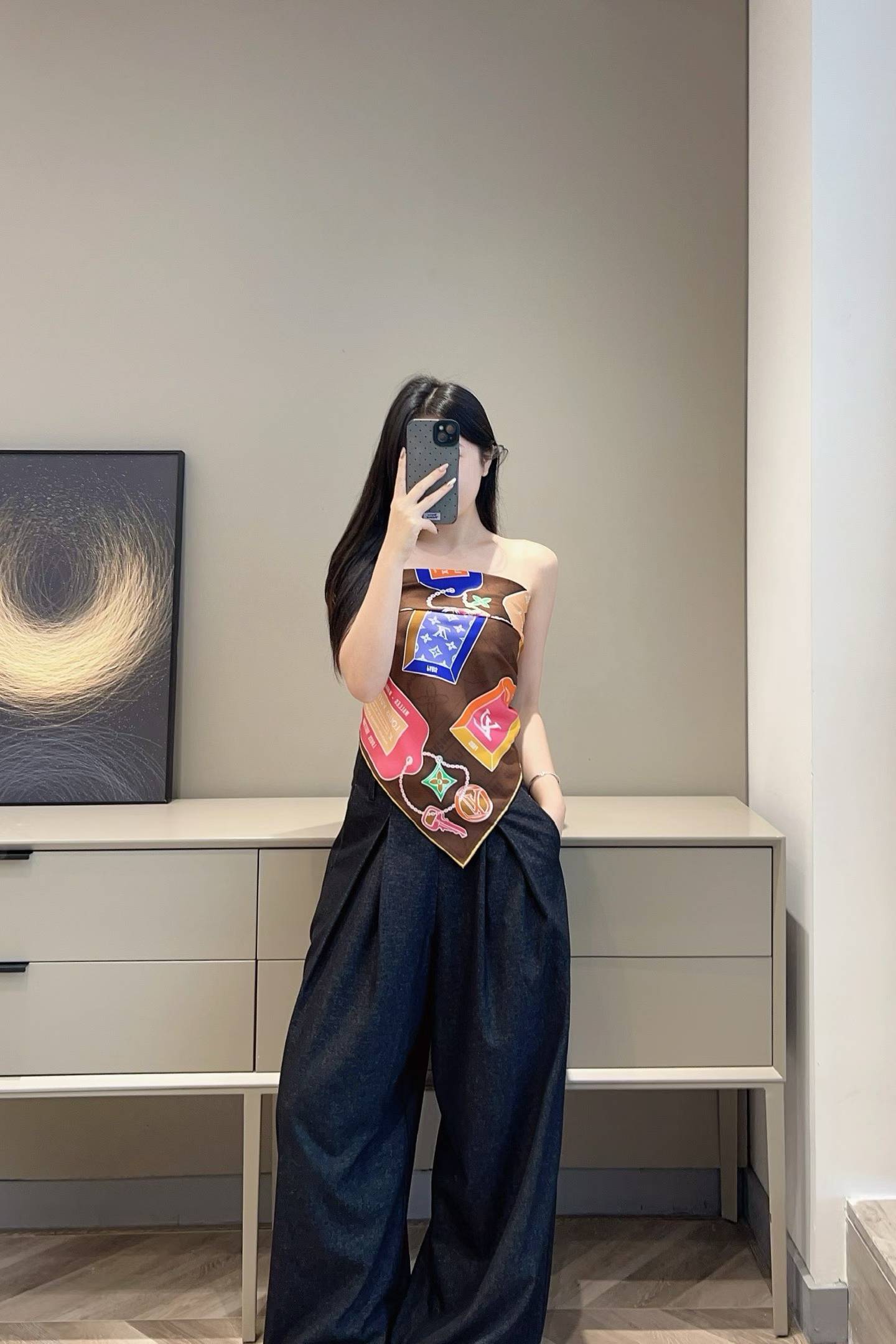 Louis Vuitton Square silk scarf view 1