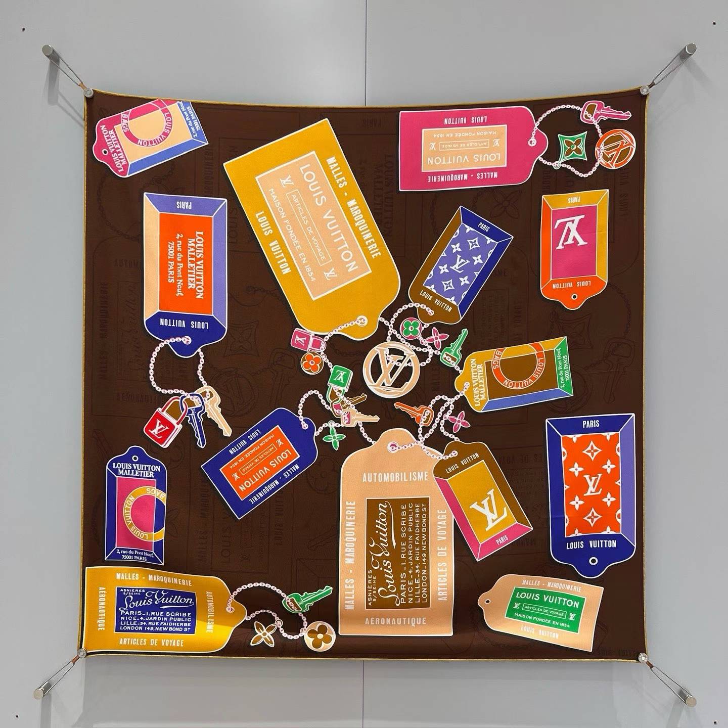 Louis Vuitton Square silk scarf view 2