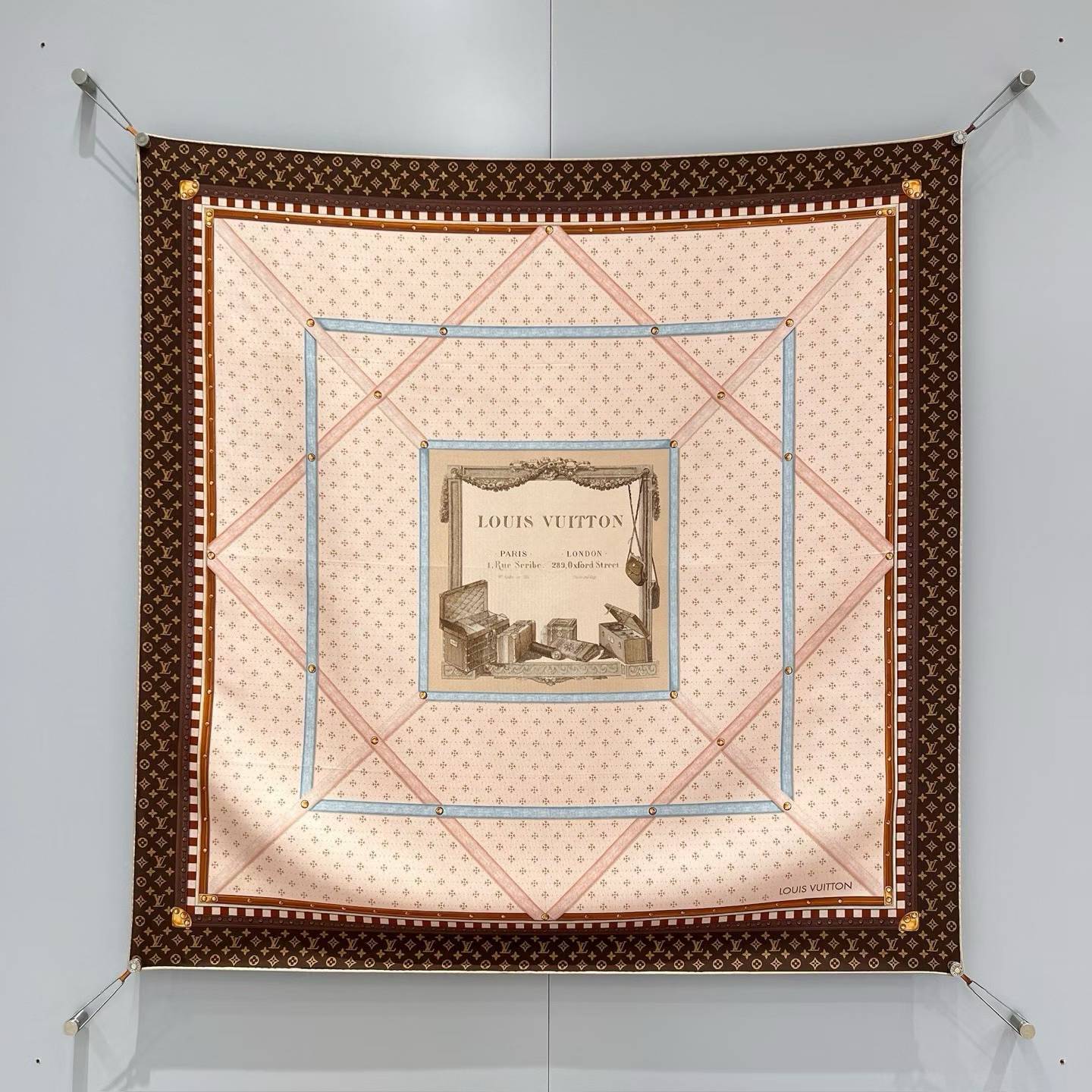 Louis Vuitton Square silk scarf view 2