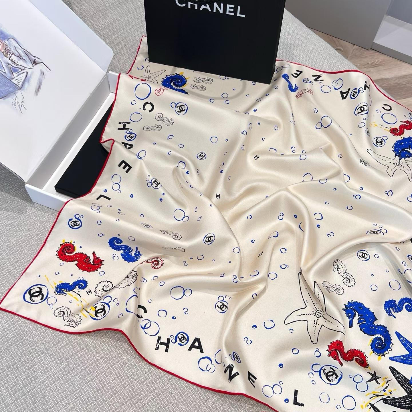 Chanel Square scarf view 9