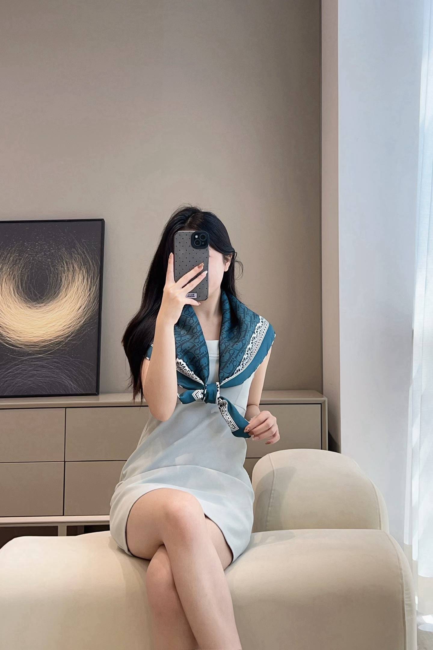 Dior Square scarf view 1