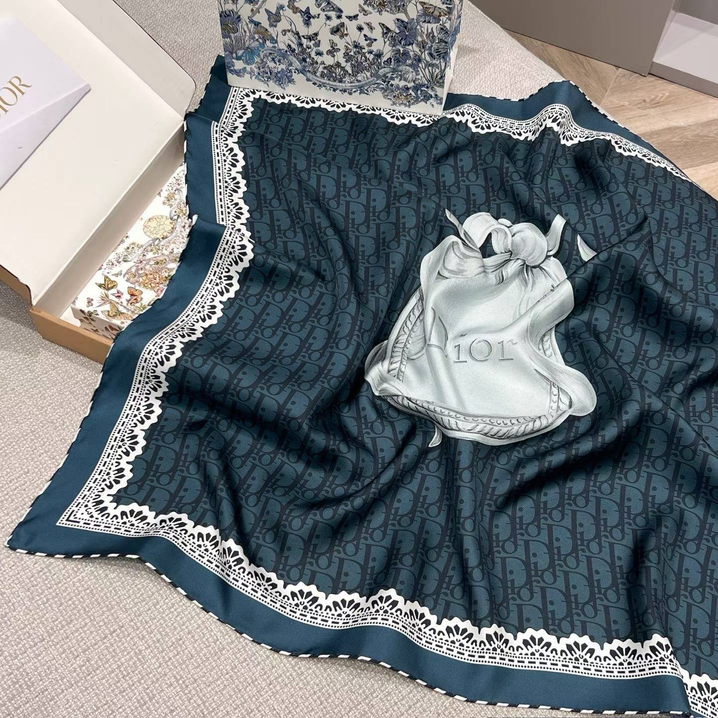 Dior Square scarf view 9