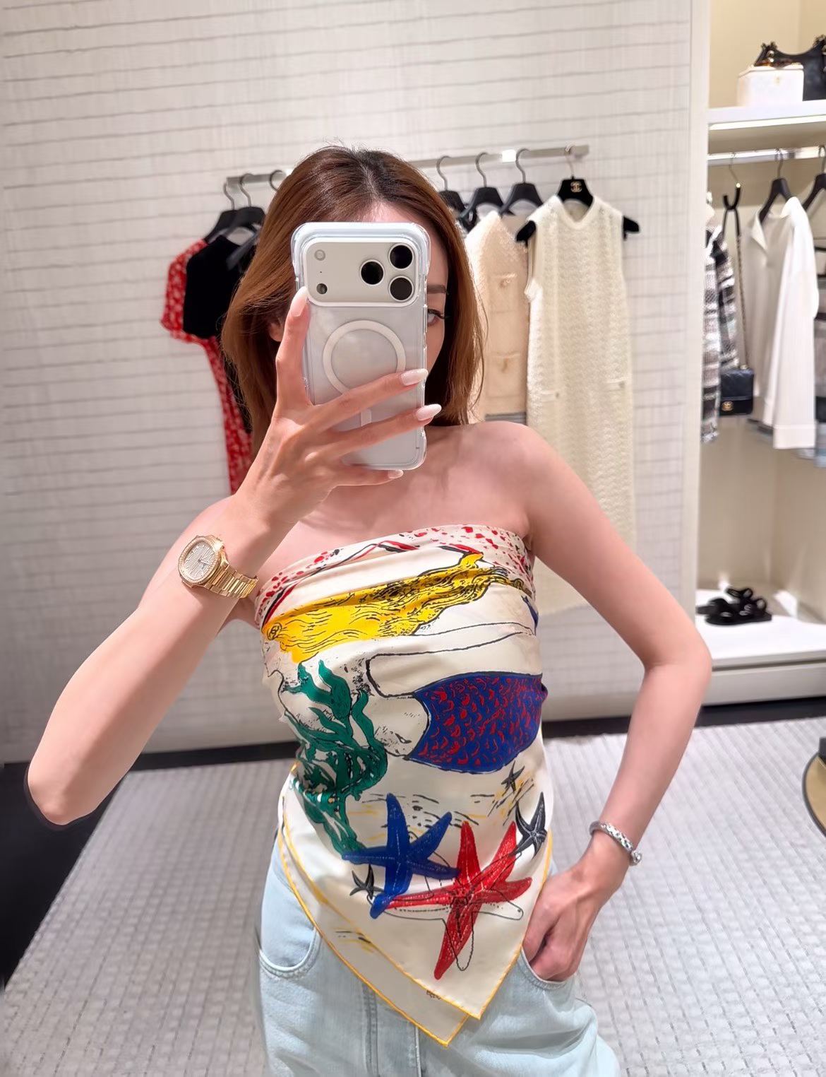 Chanel Square scarf view 1