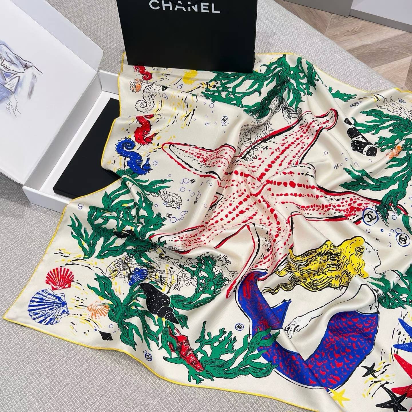 Chanel Square scarf view 10