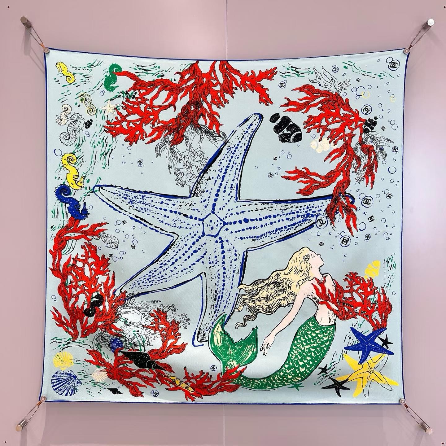 Chanel Square scarf view 12