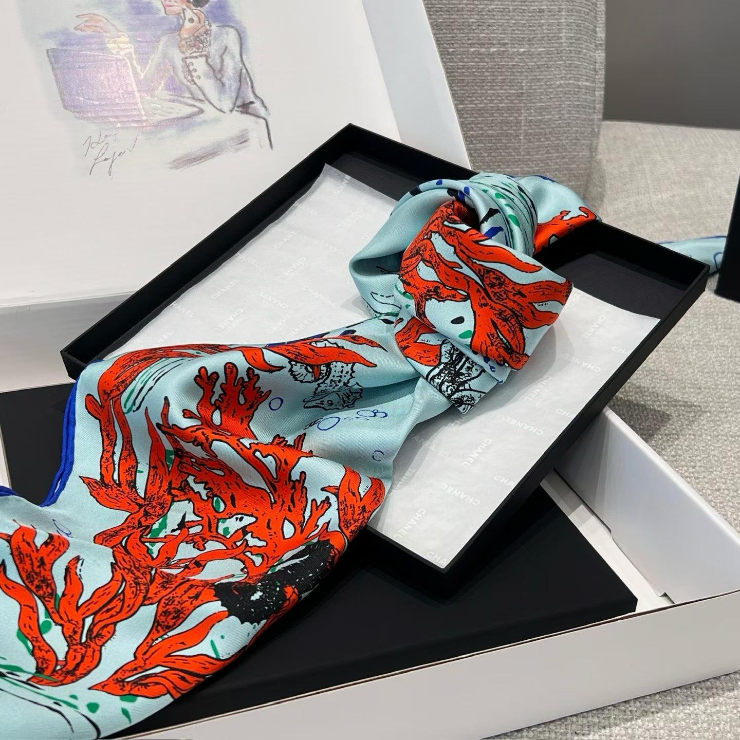 Chanel Square scarf view 17