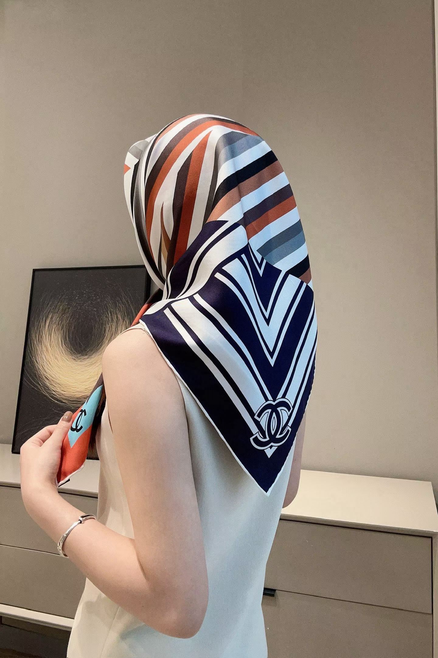Chanel Square scarf view 1