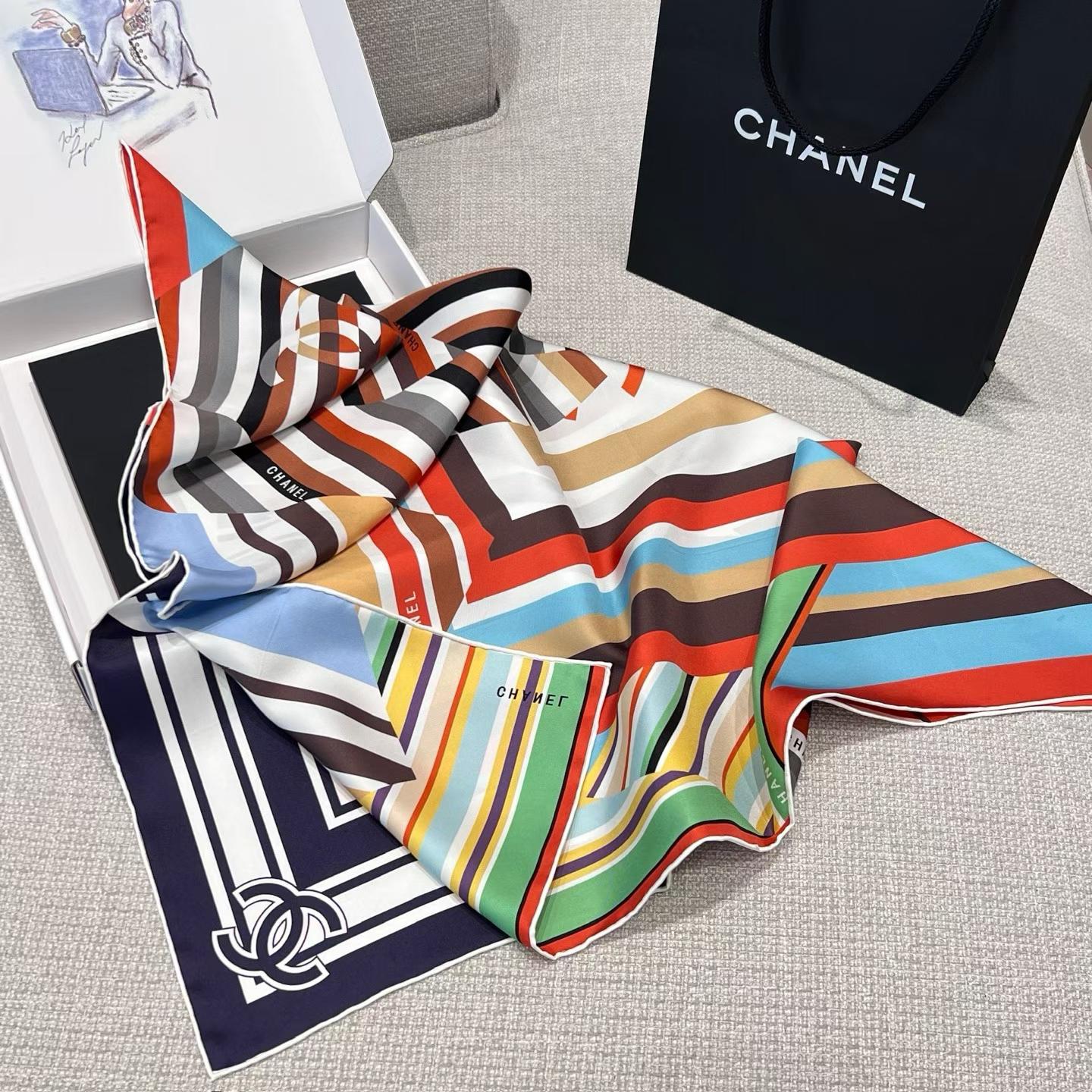Chanel Square scarf view 8