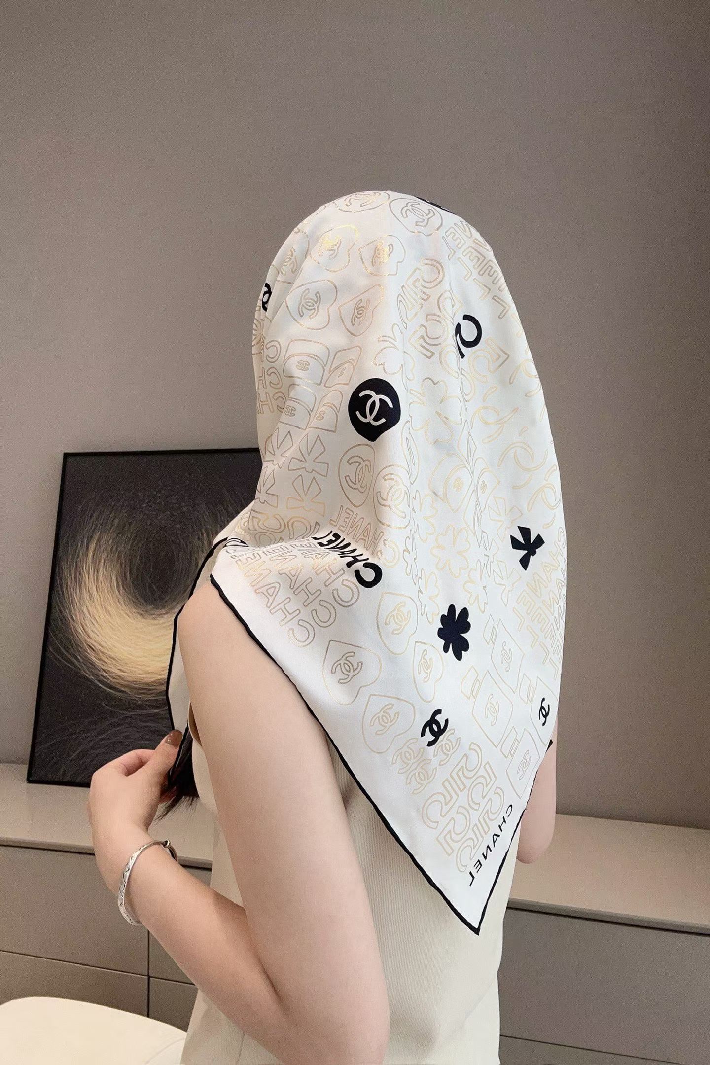 Chanel Square scarf view 1