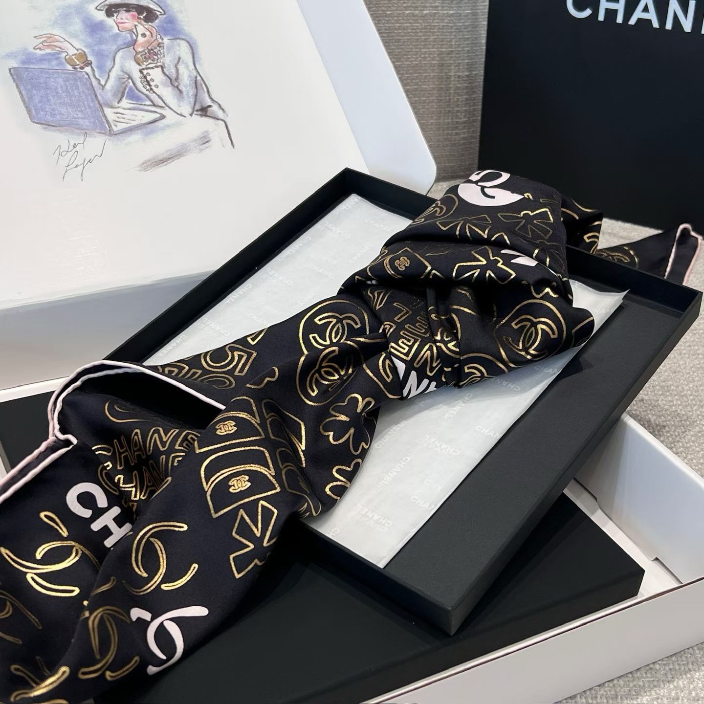Chanel Square scarf view 13