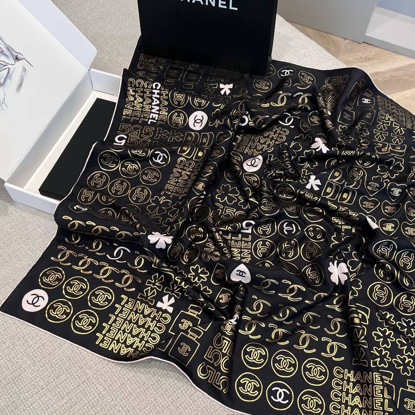 Chanel Square scarf view 15