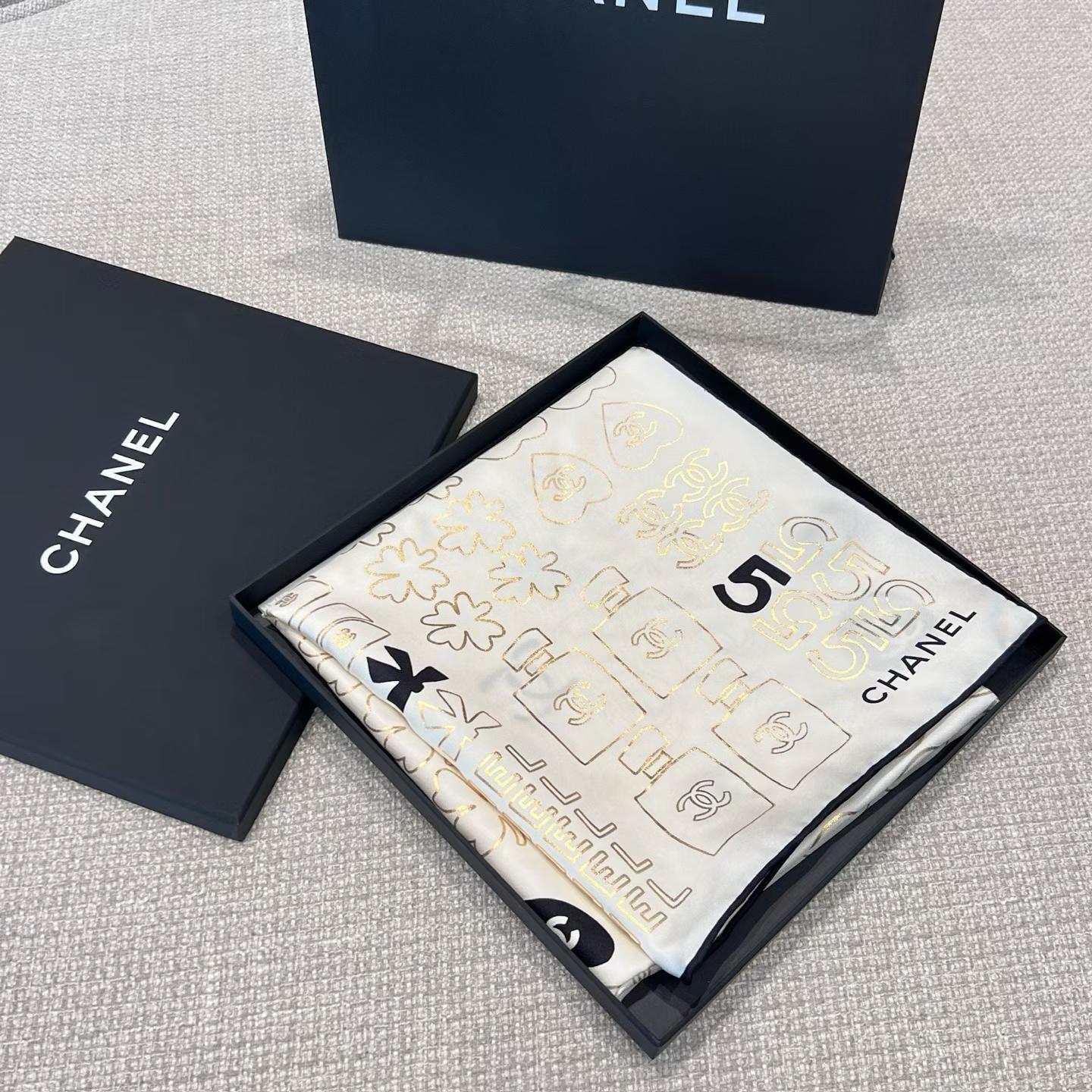 Chanel Square scarf view 7