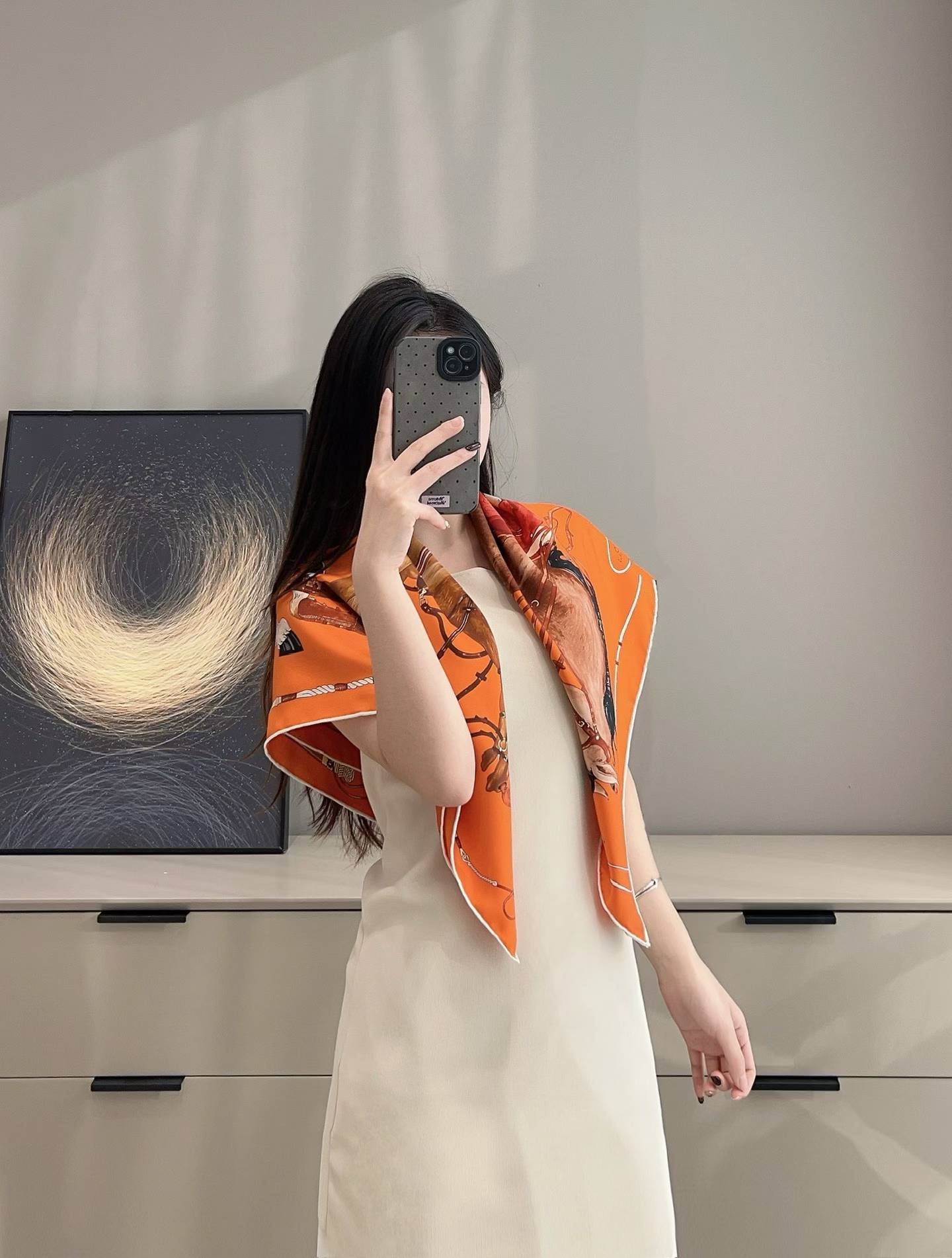 Hermès Square silk scarf view 19