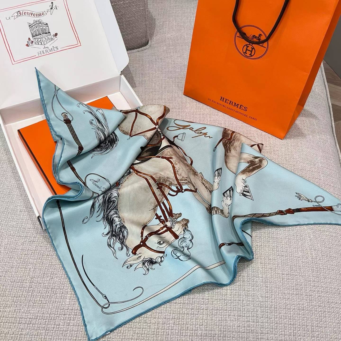 Hermès Square silk scarf view 8