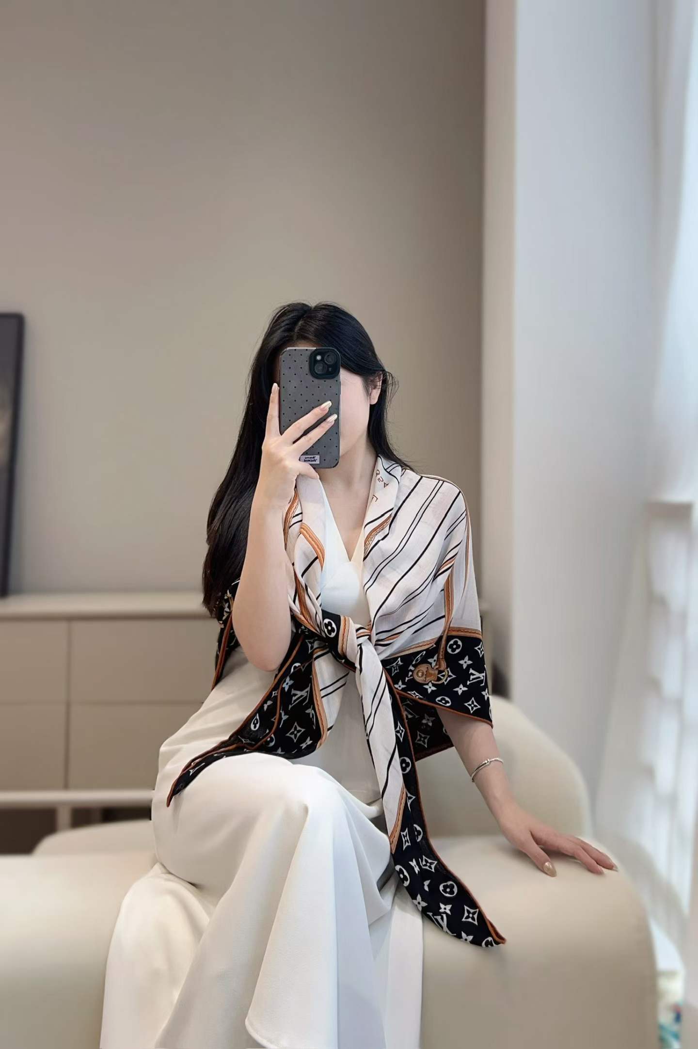 Louis Vuitton Square silk scarf view 1