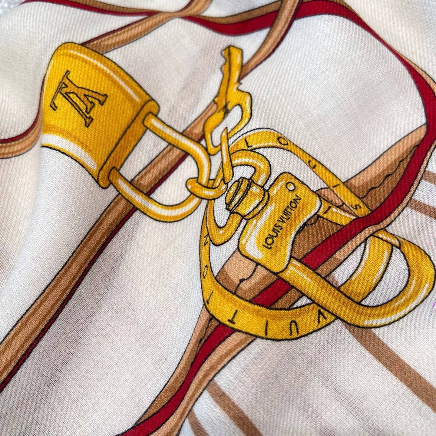 Louis Vuitton Square silk scarf view 11