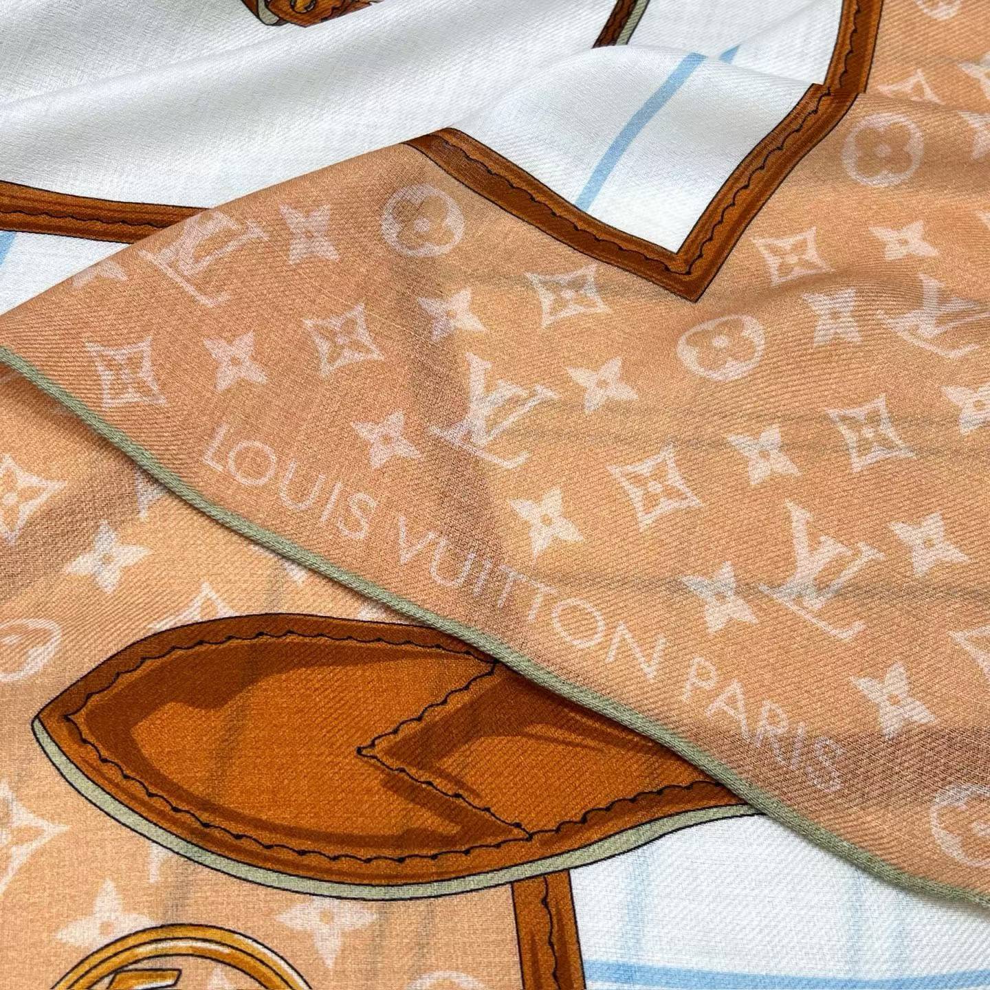 Louis Vuitton Square silk scarf view 16