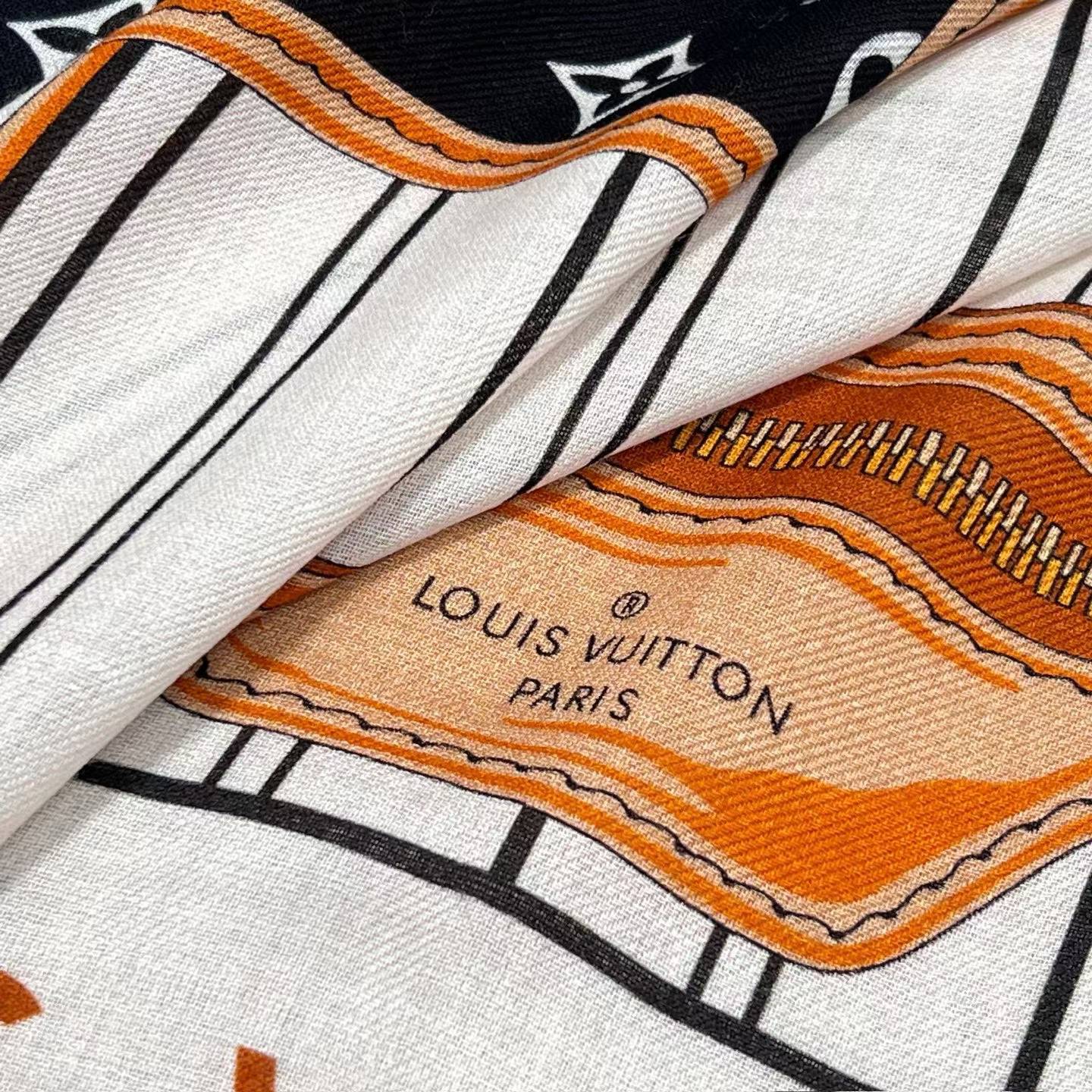 Louis Vuitton Square silk scarf view 5