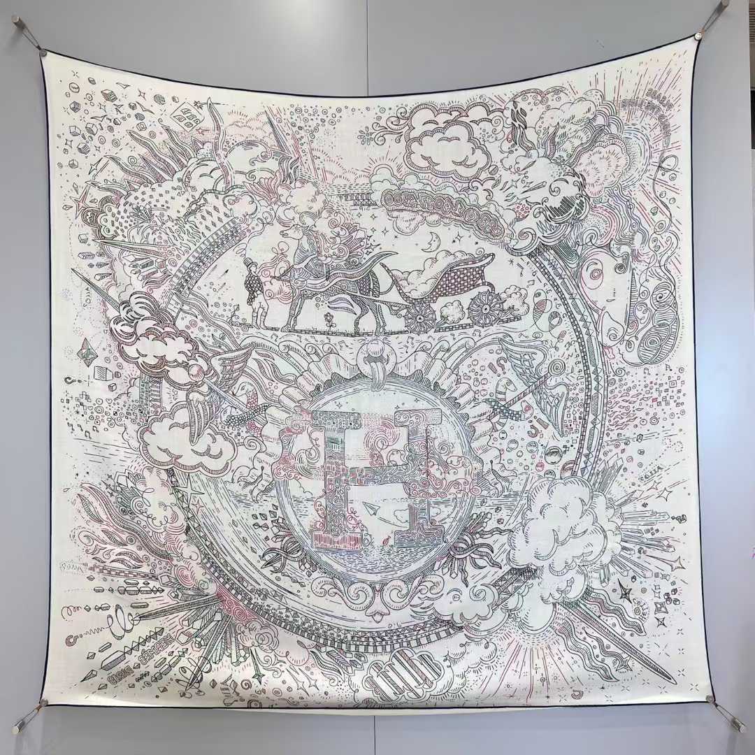 Hermès Square silk scarf view 2