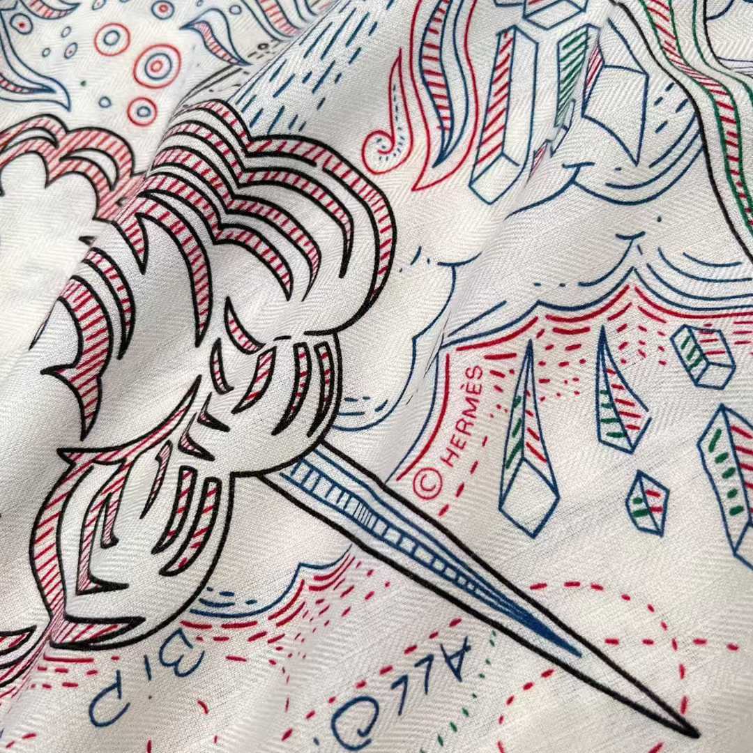 Hermès Square silk scarf view 6