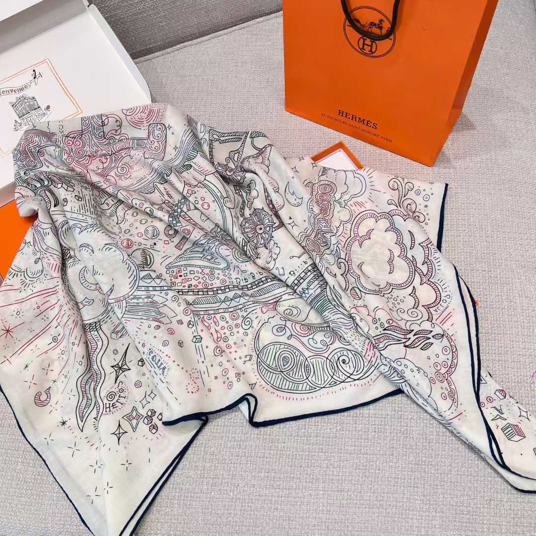Hermès Square silk scarf view 7