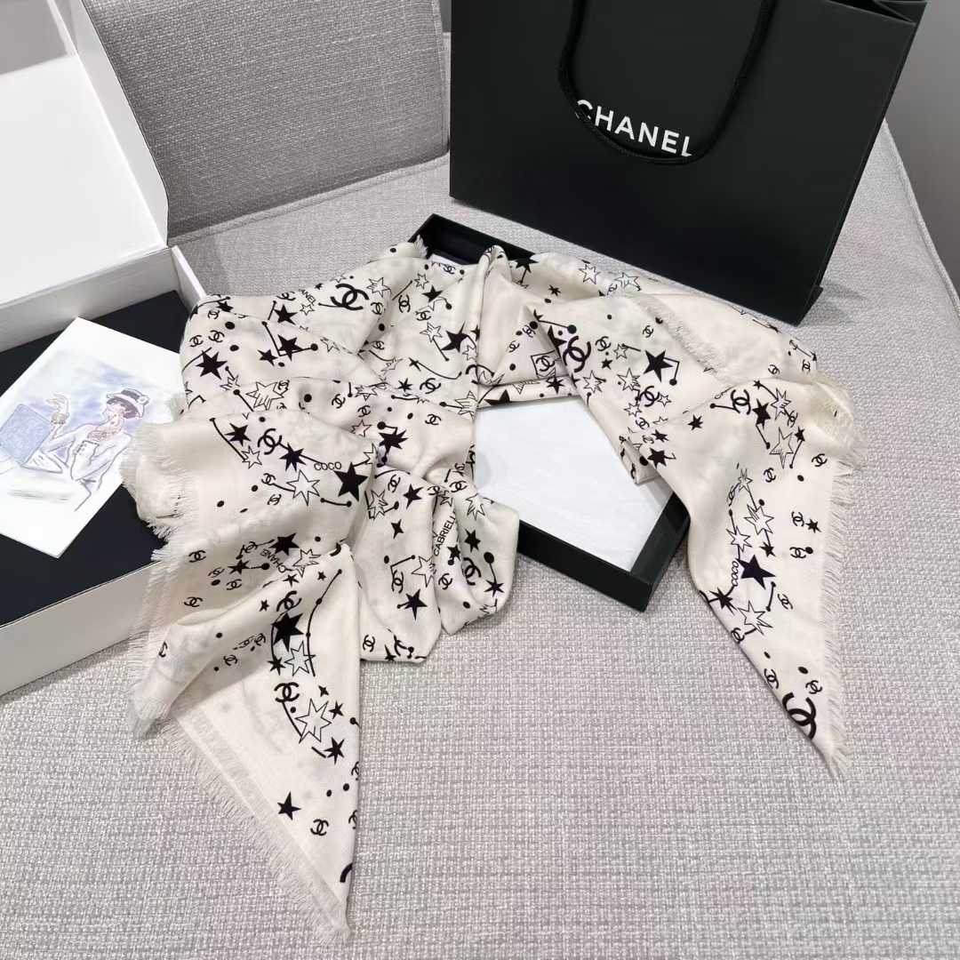 Chanel Square silk scarf view 17