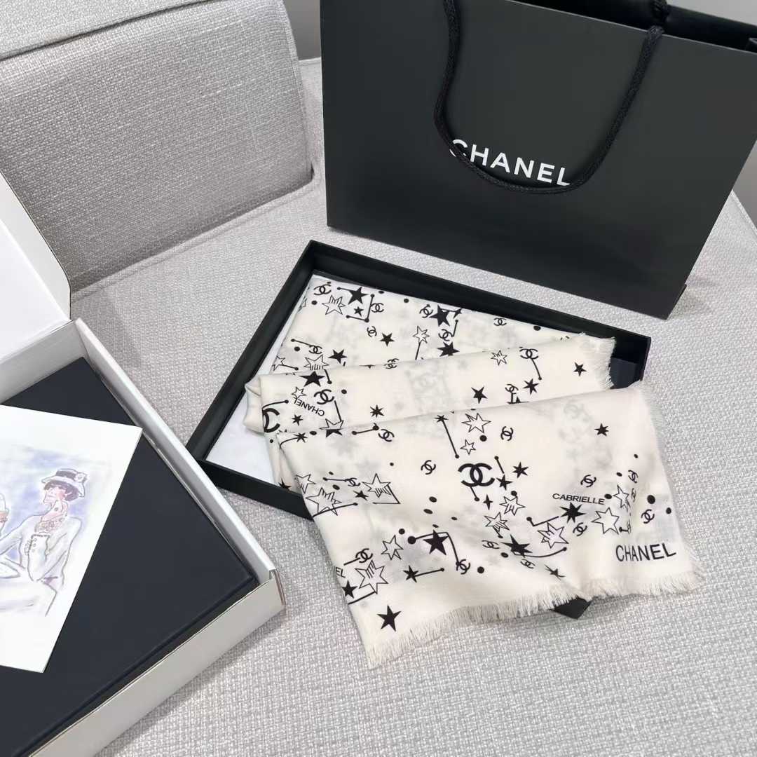 Chanel Square silk scarf view 18
