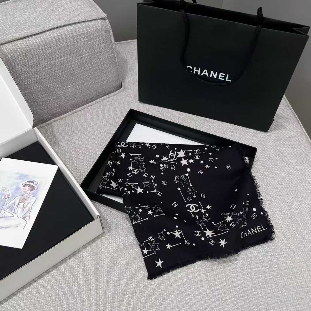 Chanel Square silk scarf view 9