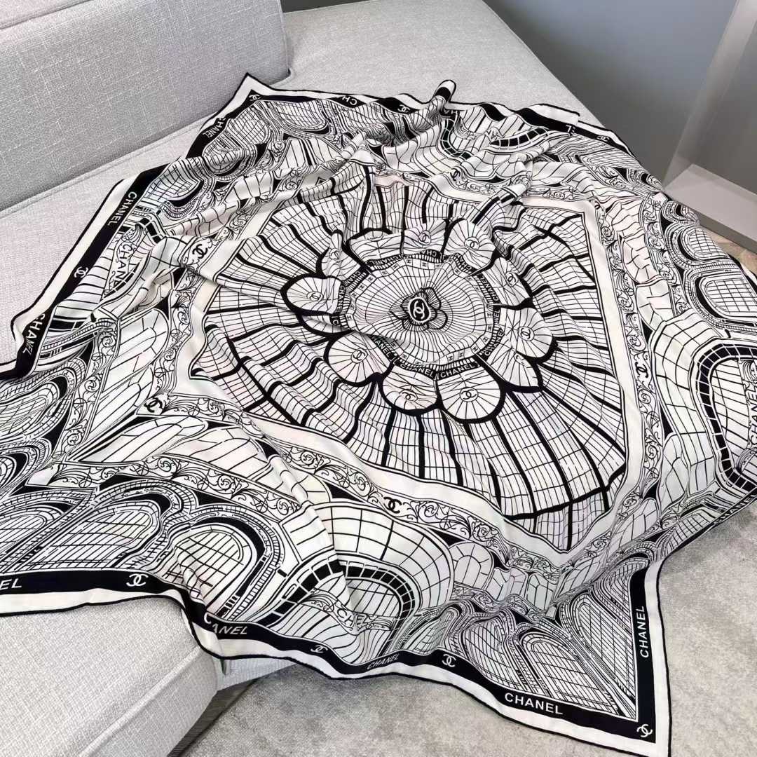 Chanel Square silk scarf view 2