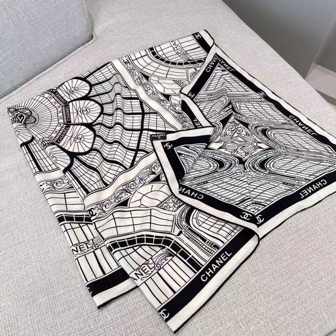Chanel Square silk scarf view 4