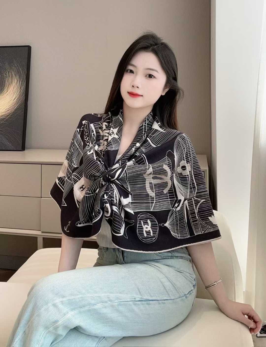 Chanel Square silk scarf view 1