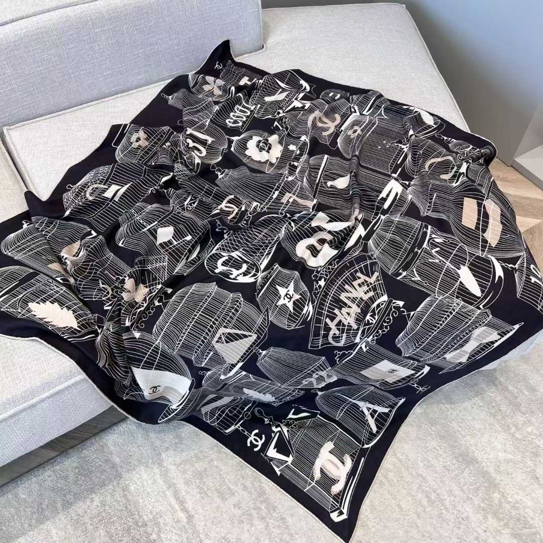 Chanel Square silk scarf view 2