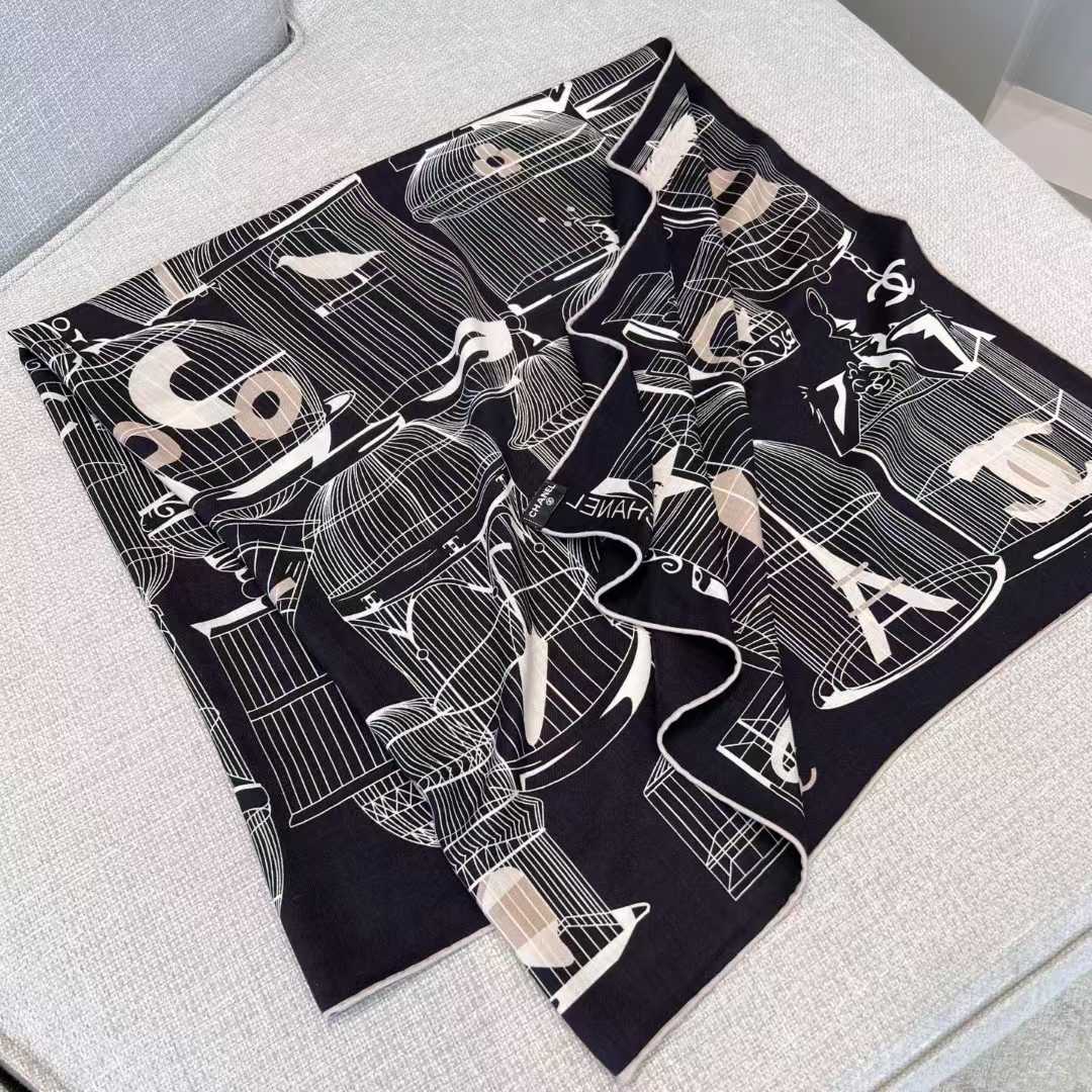 Chanel Square silk scarf view 4