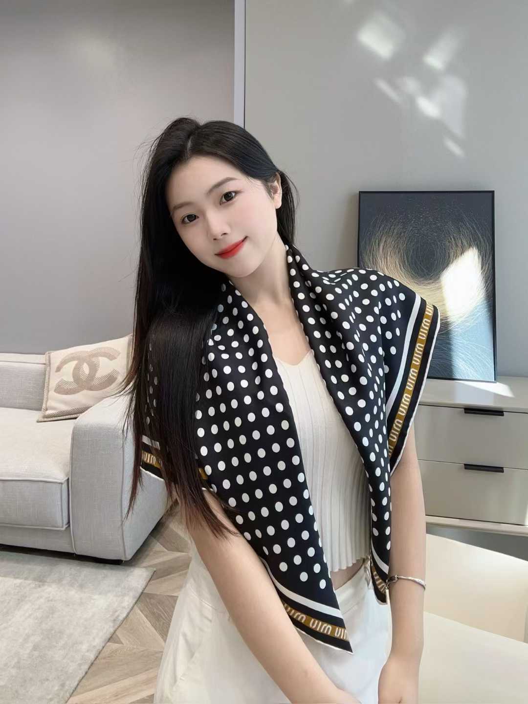 Miu Miu Square silk scarf view 16