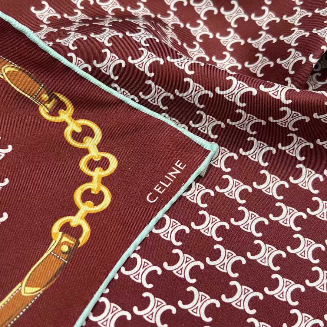 Celine Square silk scarf view 14