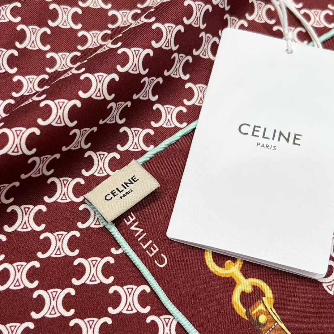 Celine Square silk scarf view 15