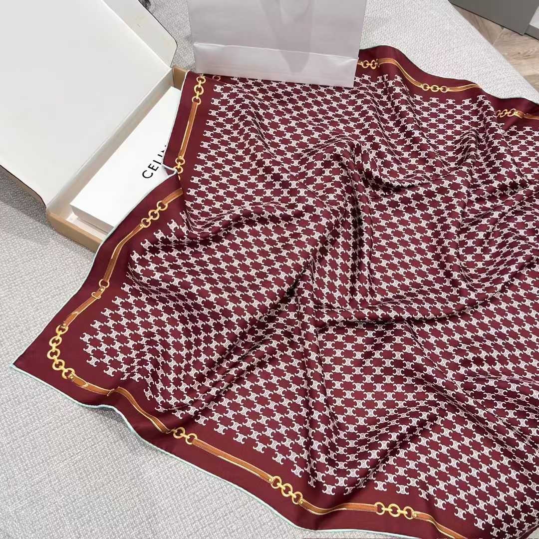 Celine Square silk scarf view 18