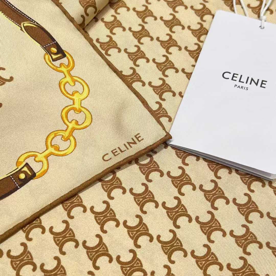 Celine Square silk scarf view 2