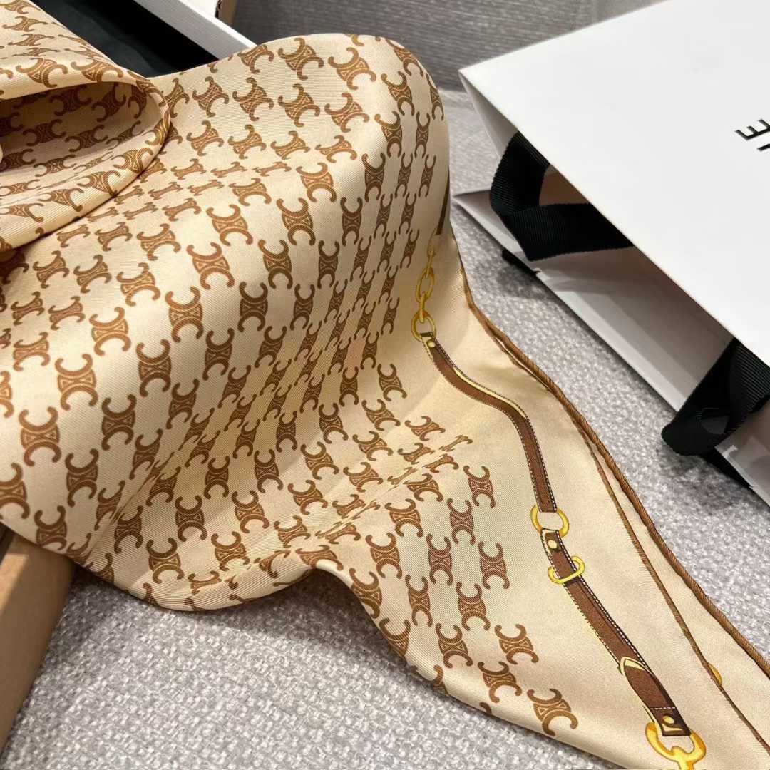 Celine Square silk scarf view 3
