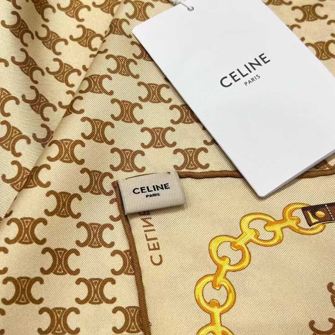 Celine Square silk scarf view 4