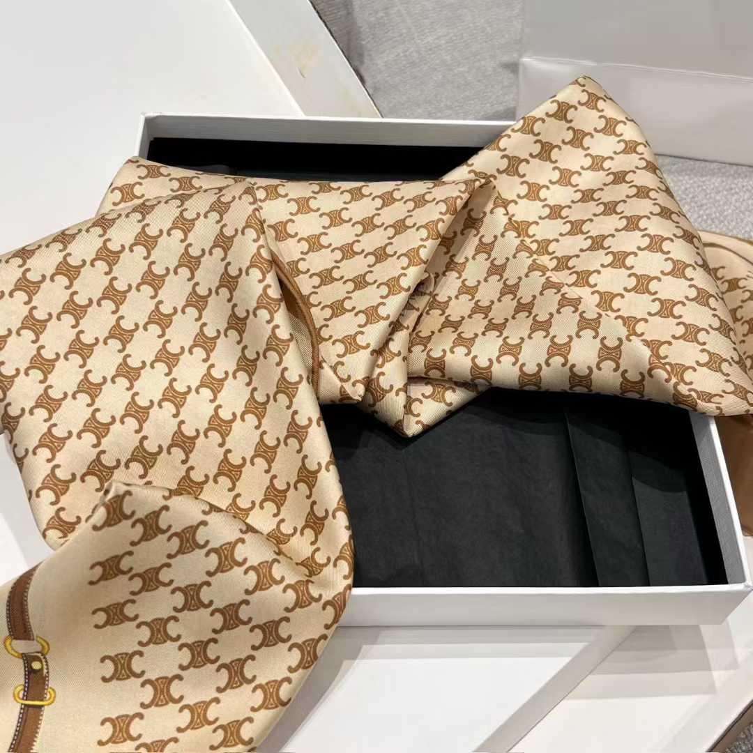 Celine Square silk scarf view 5