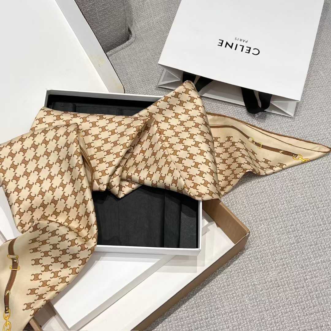Celine Square silk scarf view 6