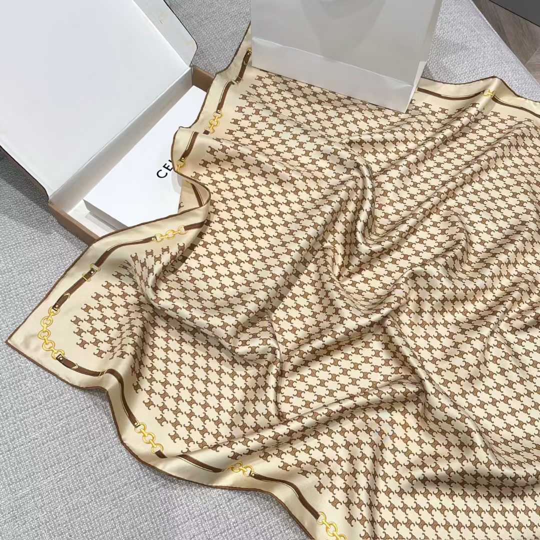 Celine Square silk scarf view 8