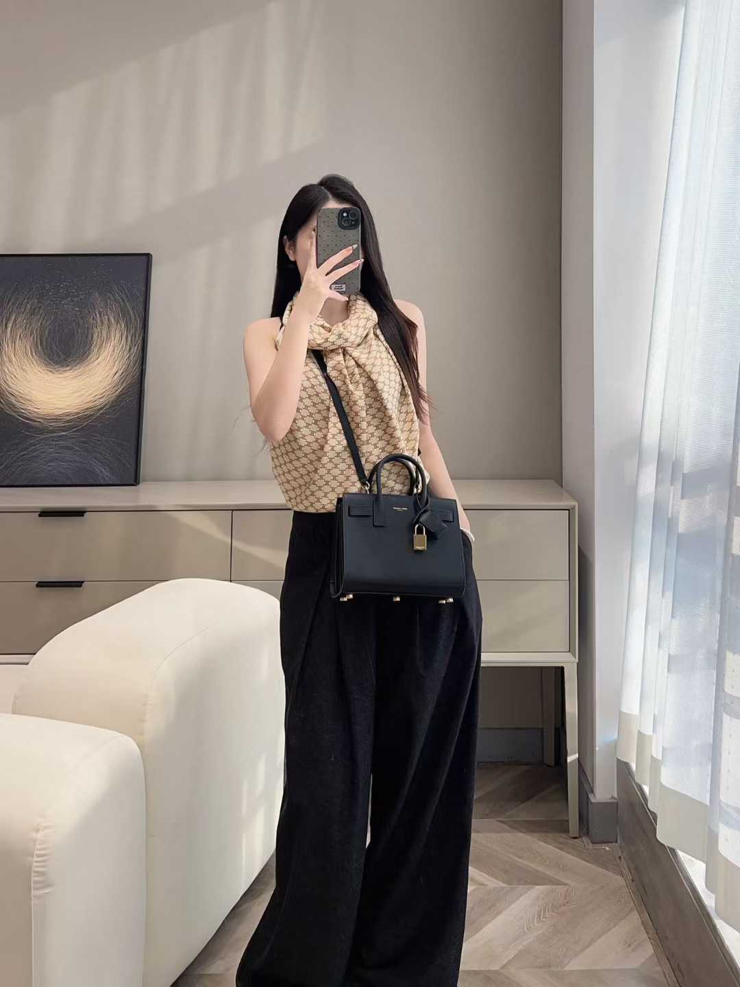 Celine Square silk scarf view 9