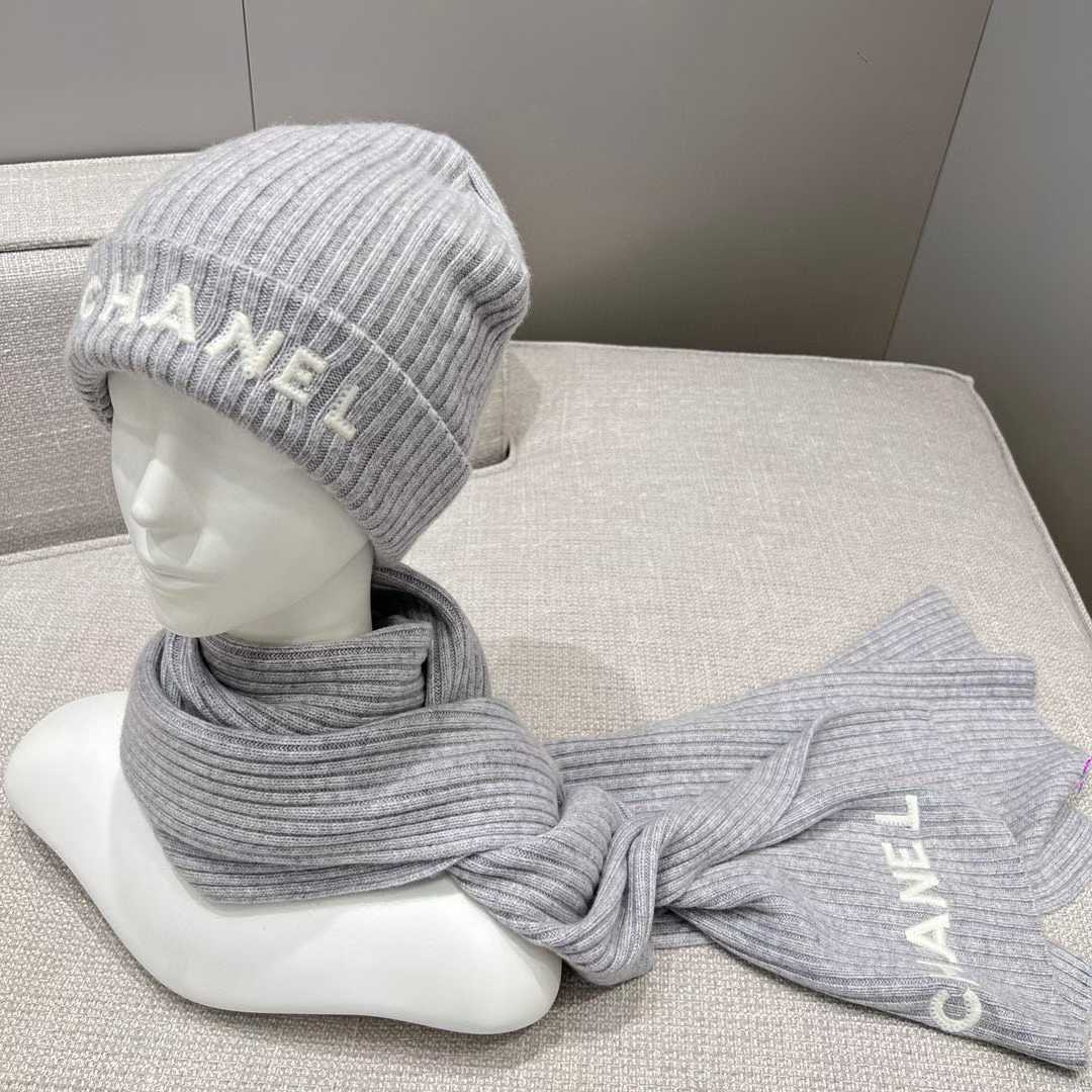Chanel Scarf + cold hat view 10