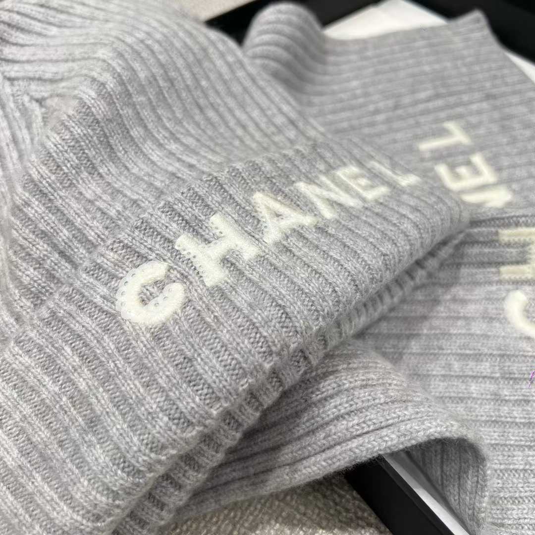 Chanel Scarf + cold hat view 12